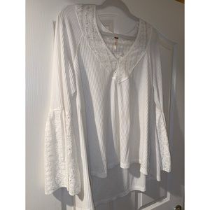 Free People Bell Sleeve Thermal Shirt